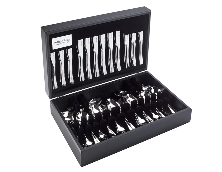 Arthur Price Signature Cascade 88-Piece Stainless Steel Cutlery Set - 12-Person Canteen Service