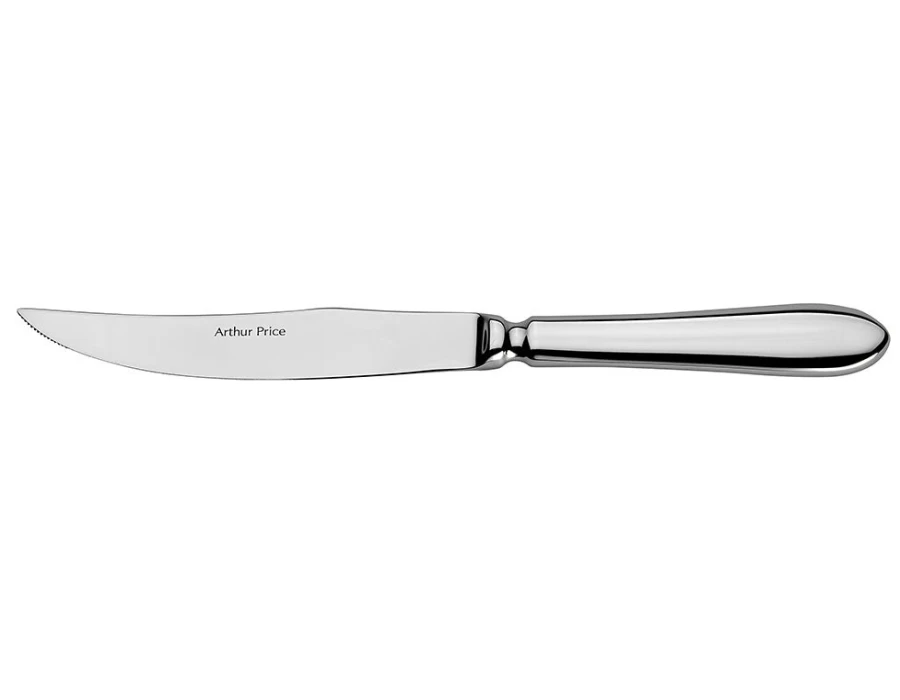 Arthur Price Everyday Classic Old English Steak Knife - Single Stainless Steel Serrated Blade, Elegant Cutlery for Dining