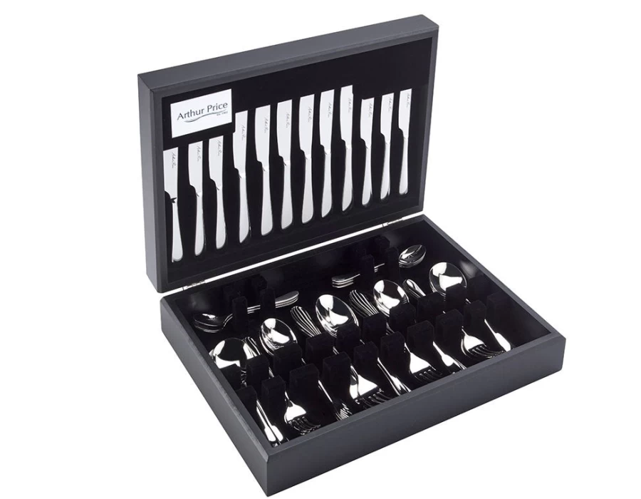 Arthur Price Signature Camelot 44-Piece Stainless Steel Cutlery Set for 6 People - Elegant Canteen Collection