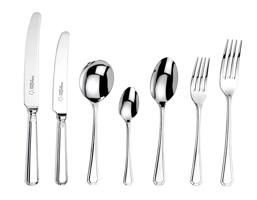 Arthur Price of England Grecian 100-Piece Stainless Steel Cutlery Canteen Set for 12 Place Settings