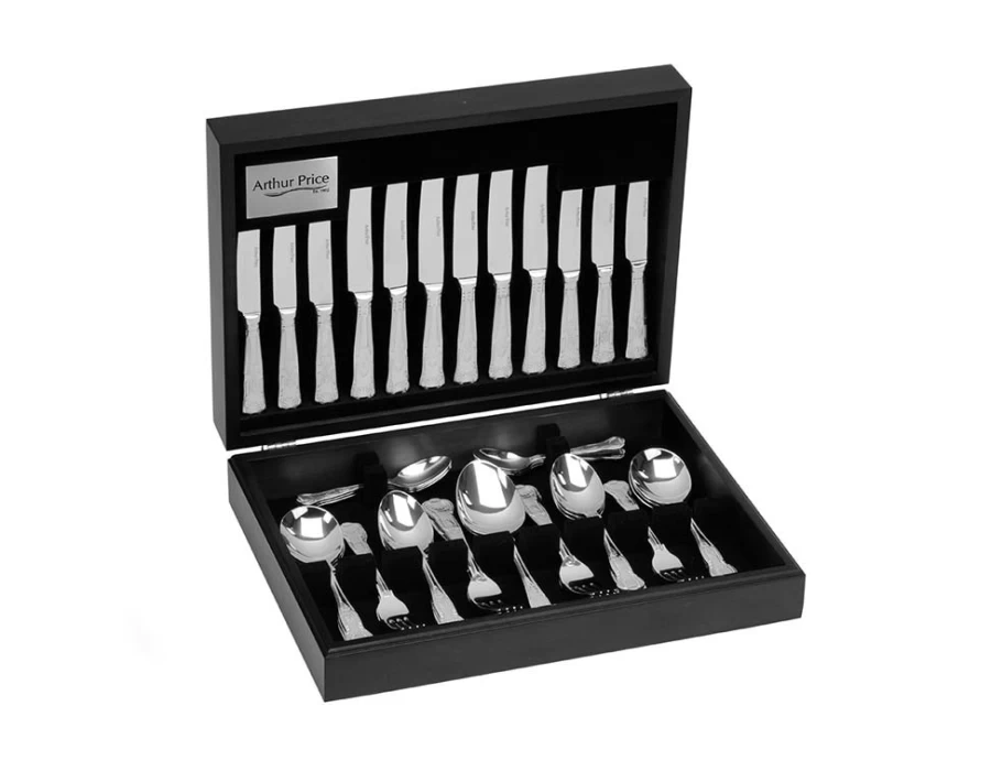 Arthur Price Everyday Classic Kings 124-Piece Stainless Steel Canteen Set - 12-Person Dinnerware Service