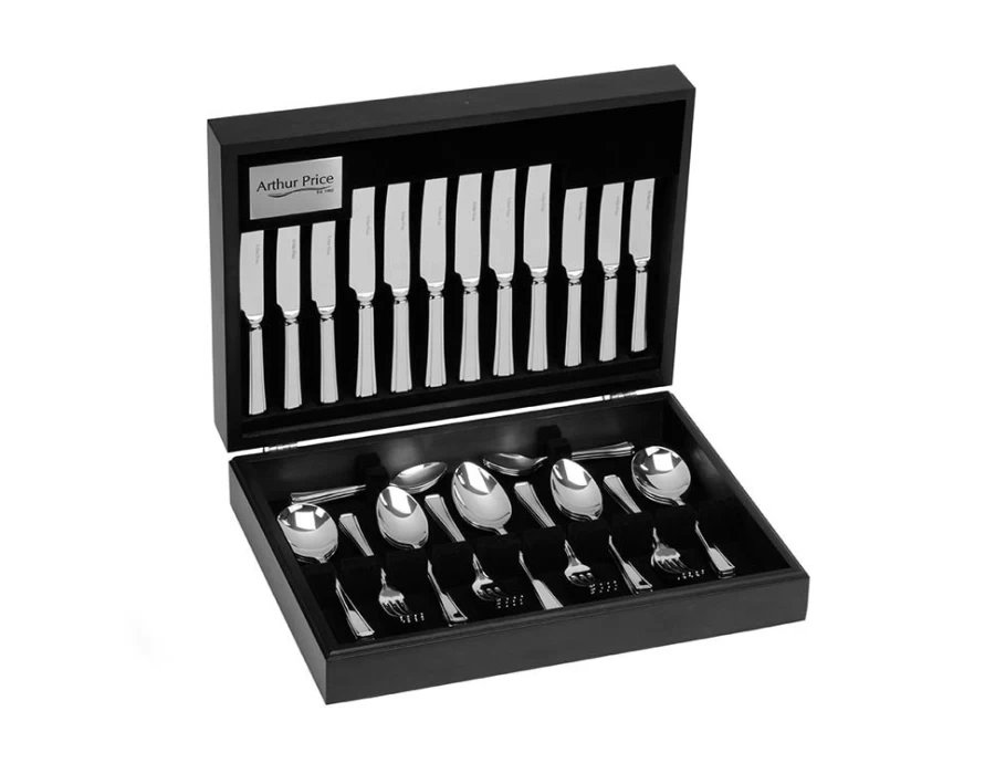 Arthur Price 124-Piece Stainless Steel Canteen Set - Classic Everyday Dinnerware for 12 Persons